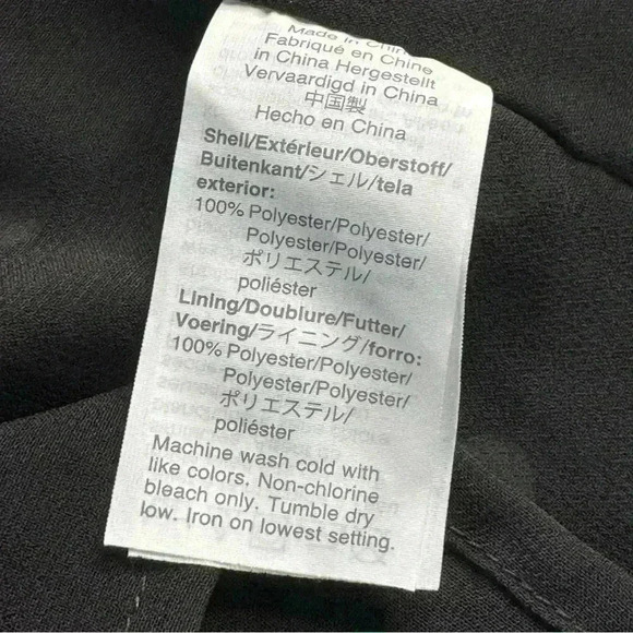 Madewell Black & White Polka V-Neck Long Smocked Sleeve Pullover Blouse Size 4 - Picture 10 of 11